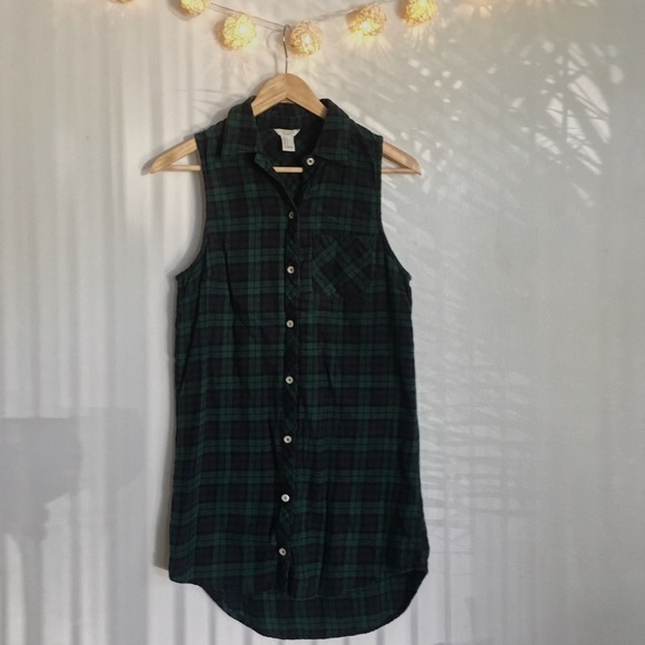 Forever 21 Tops - F21 • Blue-Green Tartan Flannel Top